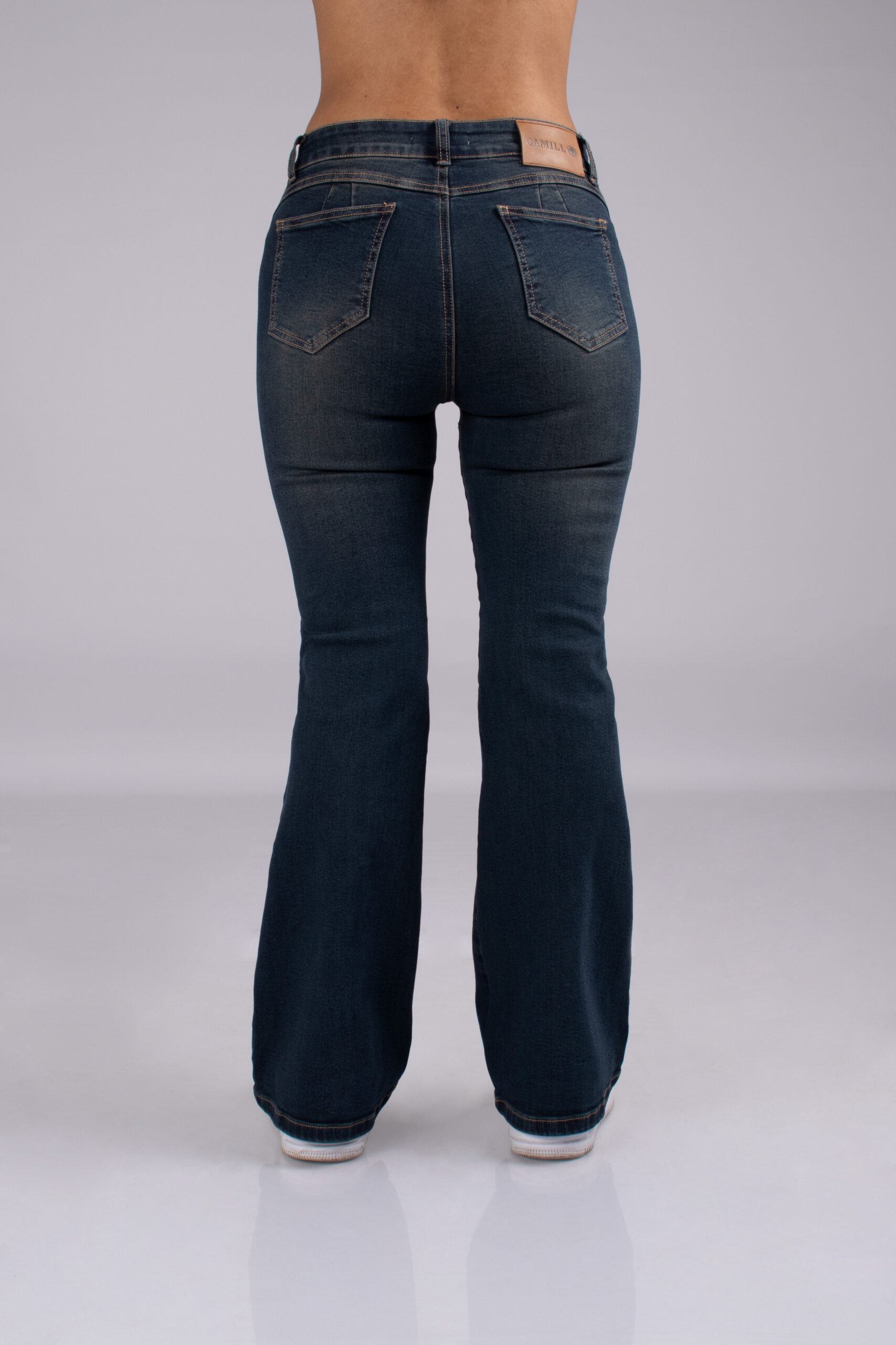 Flared Denim - Azul Oxidado Oscuro - Imagen 3