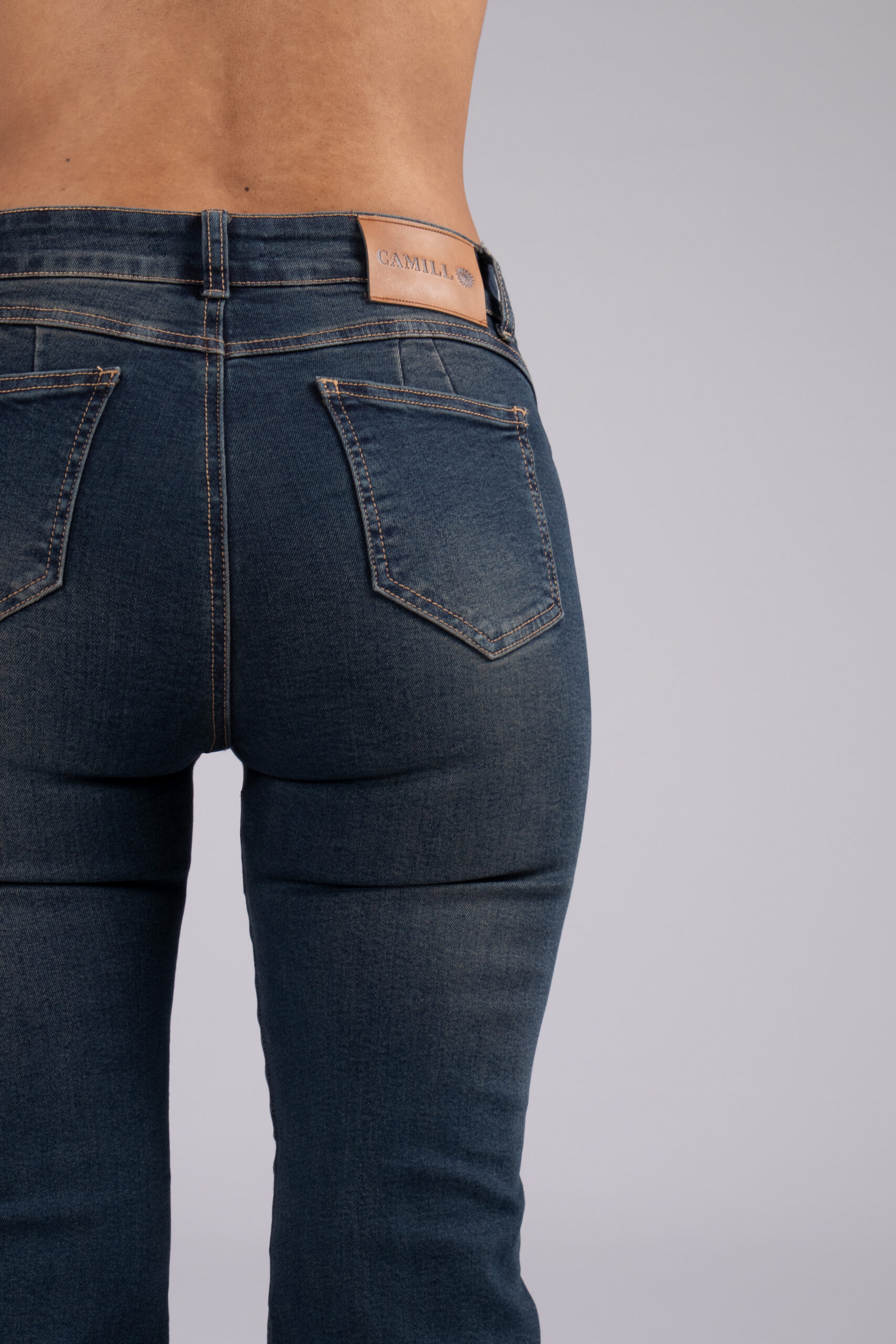 Flared Denim - Azul Oxidado Oscuro - Imagen 5
